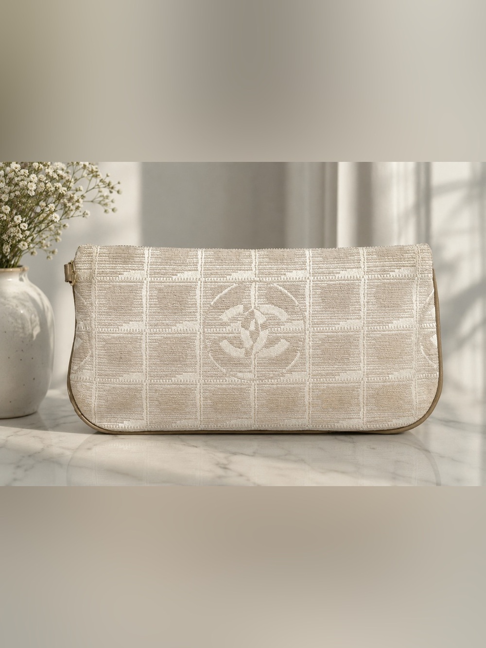 Authentic Chanel New Travel Line‎ Pouch/wristlet